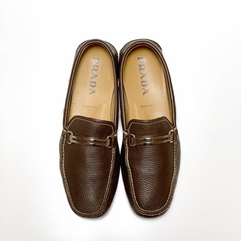 Yahoo!オークション - 美品 プラダ PRADA シボ革 シルバー ロゴプレー