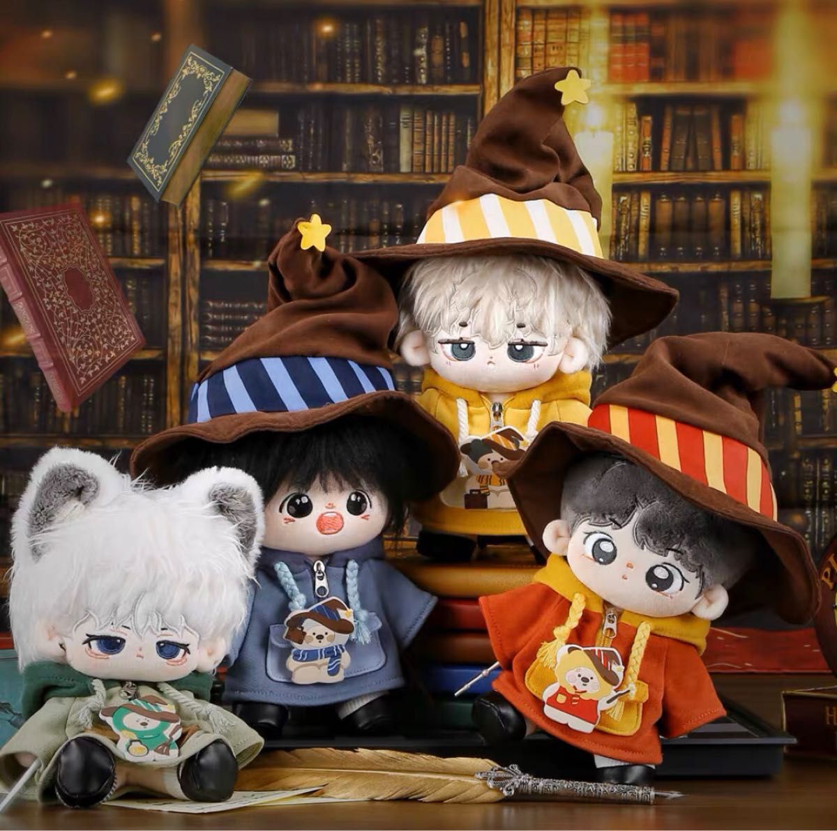 着せ替え ぬいぐるみ 20cm お洋服 魔法使い 魔道士 セット 魔法 黄色