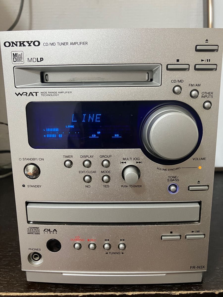 ONKYO CD/MDコンポ FR-N3X CDピックアップトラバース交換済み MD