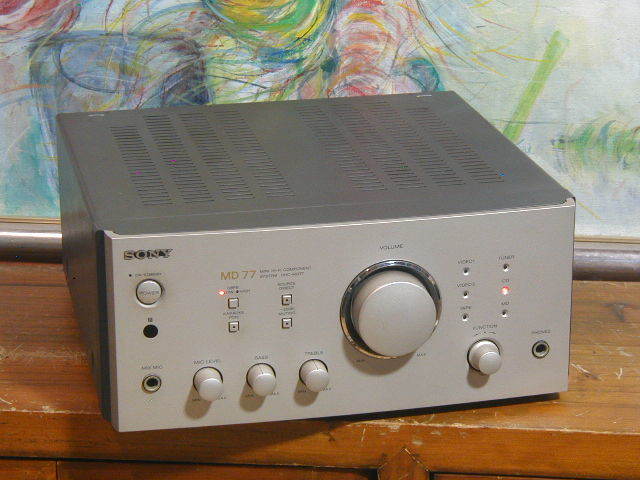 Sony /TA-MS77(MD77), pre-main amplifier.. operation excellent
