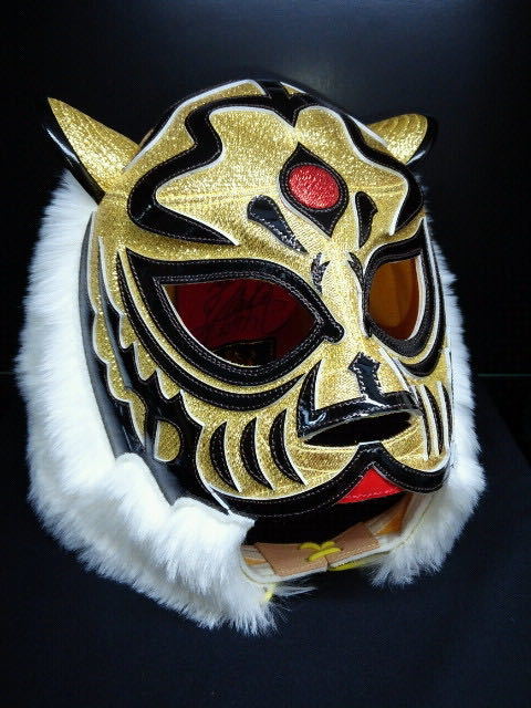 新品 送料無料 YN製 初代タイガーマスク 伝説 プロタイプ エナメル本革