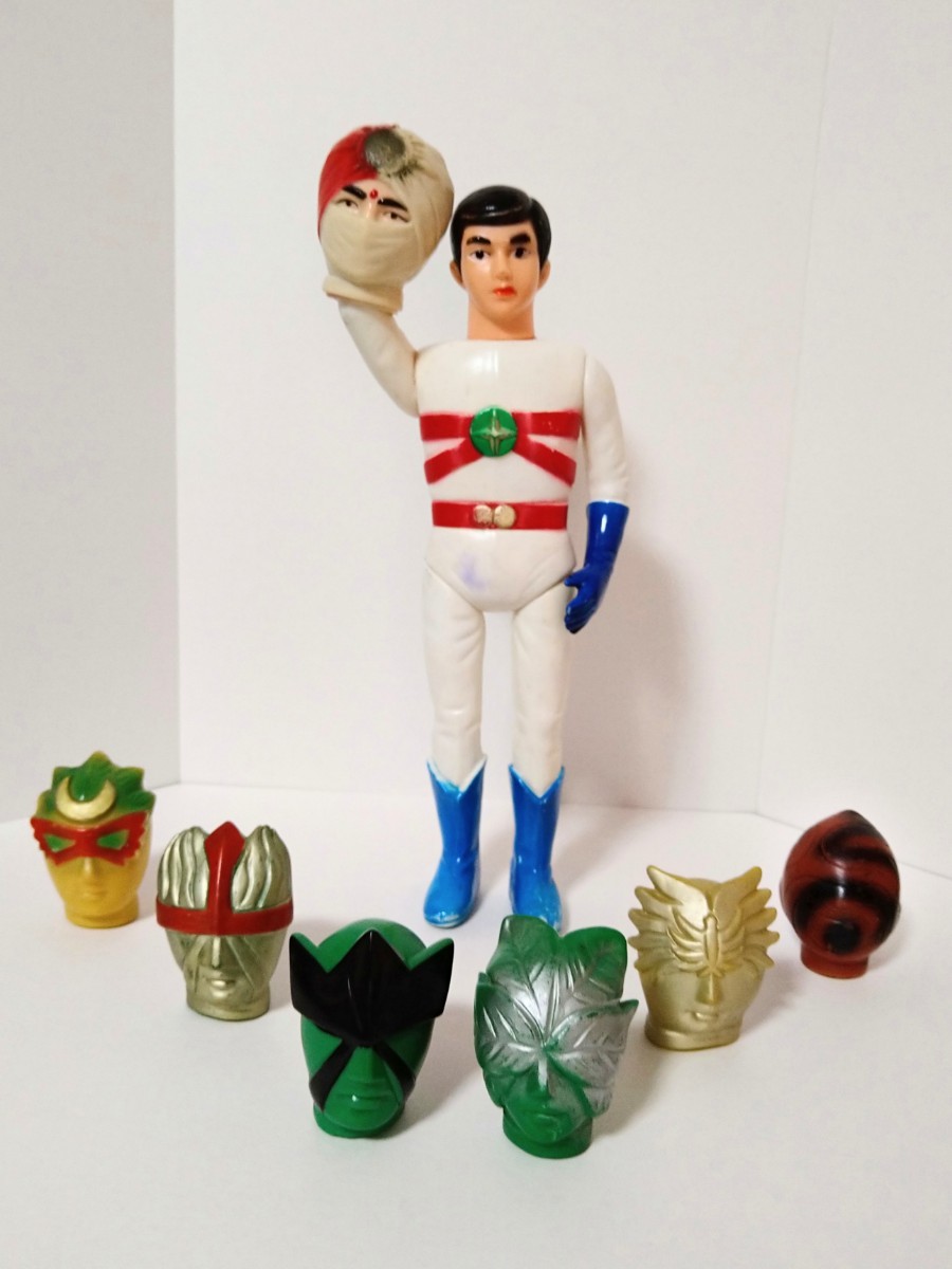 Yahoo!オークション - 愛の戦士 レインボーマン 無版権ソフビ人形 マス