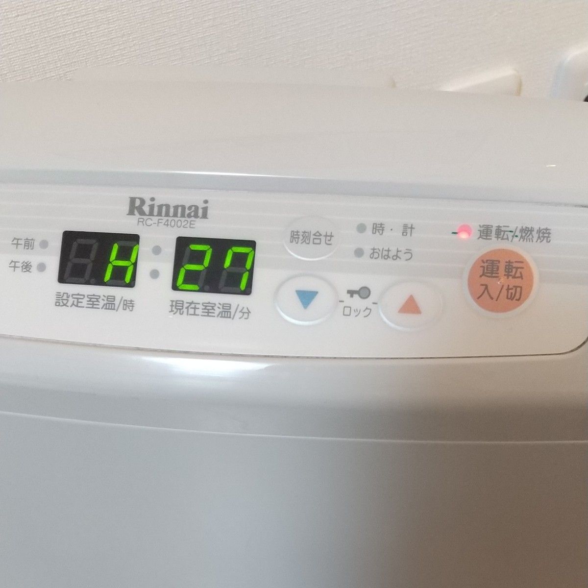 リンナイ 都市ガス用 ファンヒーター RC-F4002E-1 12A・13A｜Yahoo