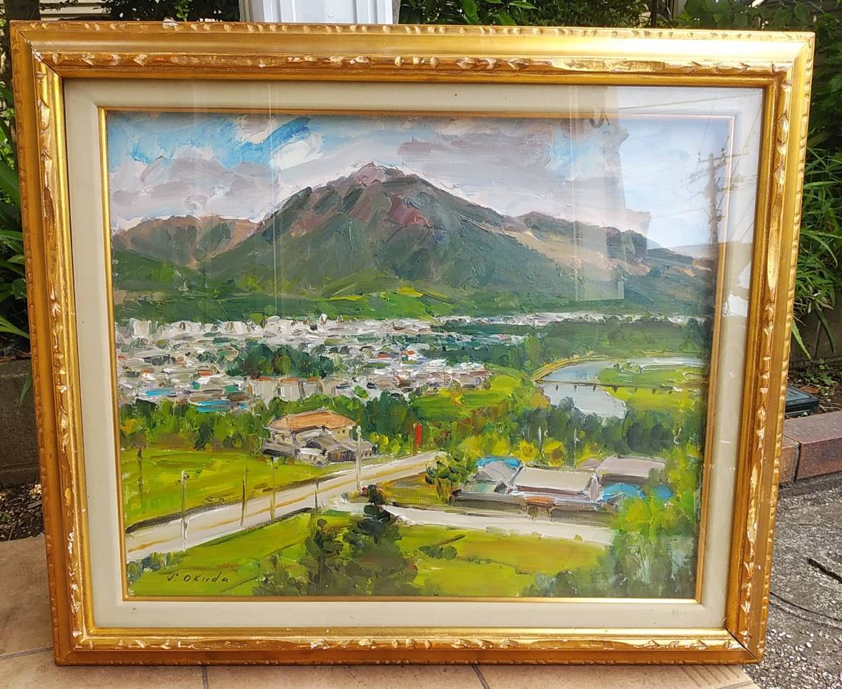 Yahoo!オークション - 奥田省一「埼玉県秩父市武甲山」F15油彩大作