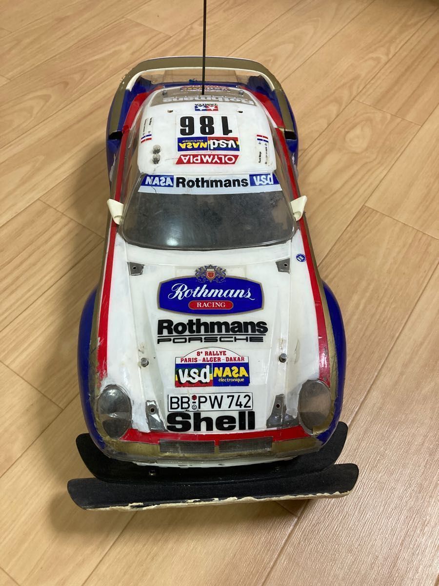 タミヤ RC 1/12 ポルシェ959 元箱付き （発売当時の物）予備パーツも