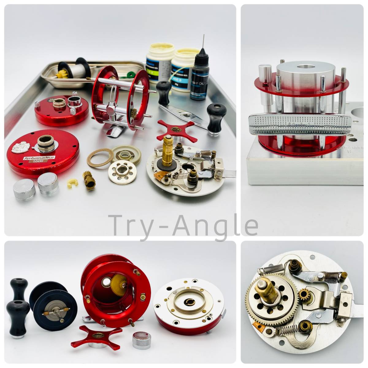 即決 極希少 80年 ABU アンバサダー 5500 チェリーレッド 整備済