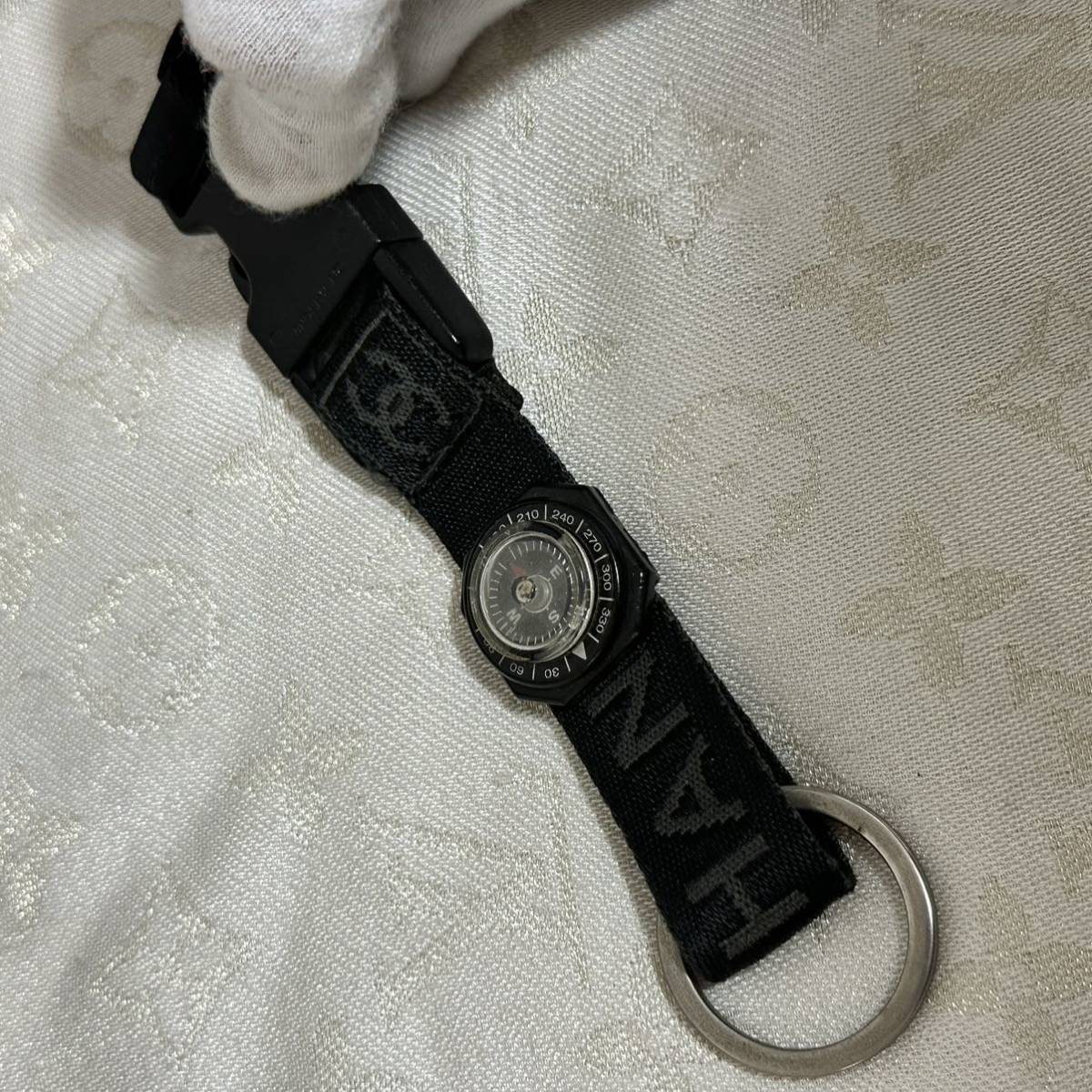 希少 CHANEL シャネル ネックストラップ ココマーク ロゴ ブラック 首