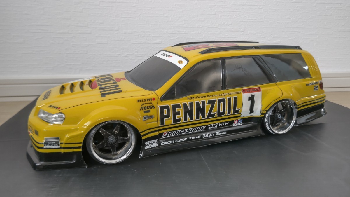 Yahoo!オークション - ラジコンボディ1/10 34GT-R顔ステージア風塗装済