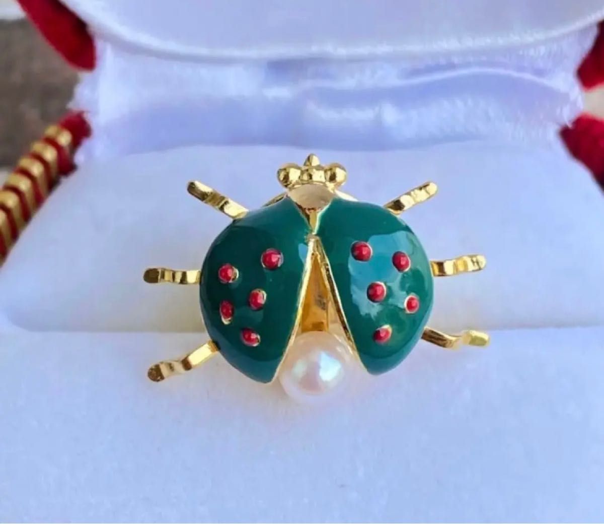 MIKIMOTO ミキモト てんとう虫 伊勢志摩 あこや真珠 パール ピン