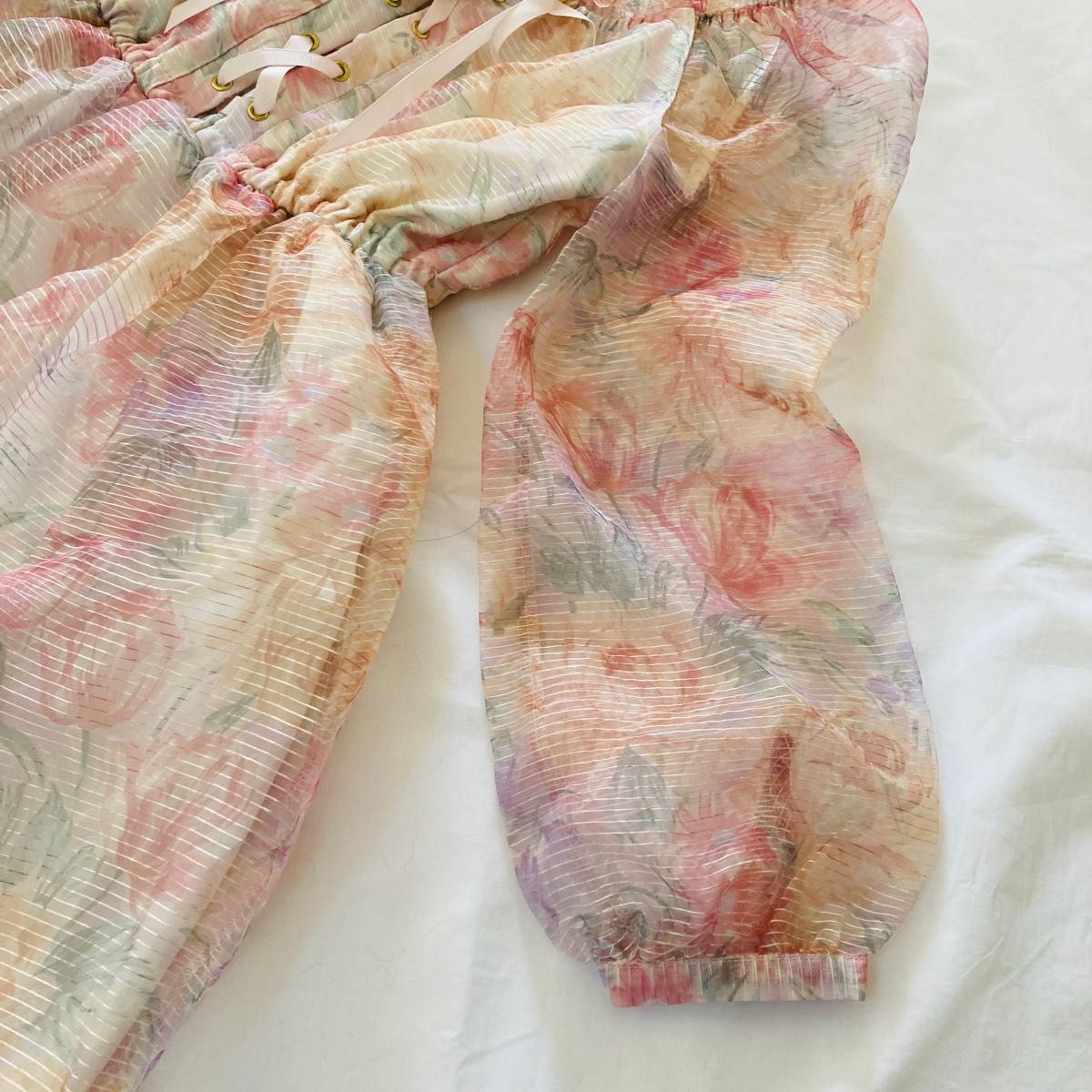 タグ付き未使用】LIZ LISAリズリサ花柄 オーガンジーワンピース リボン