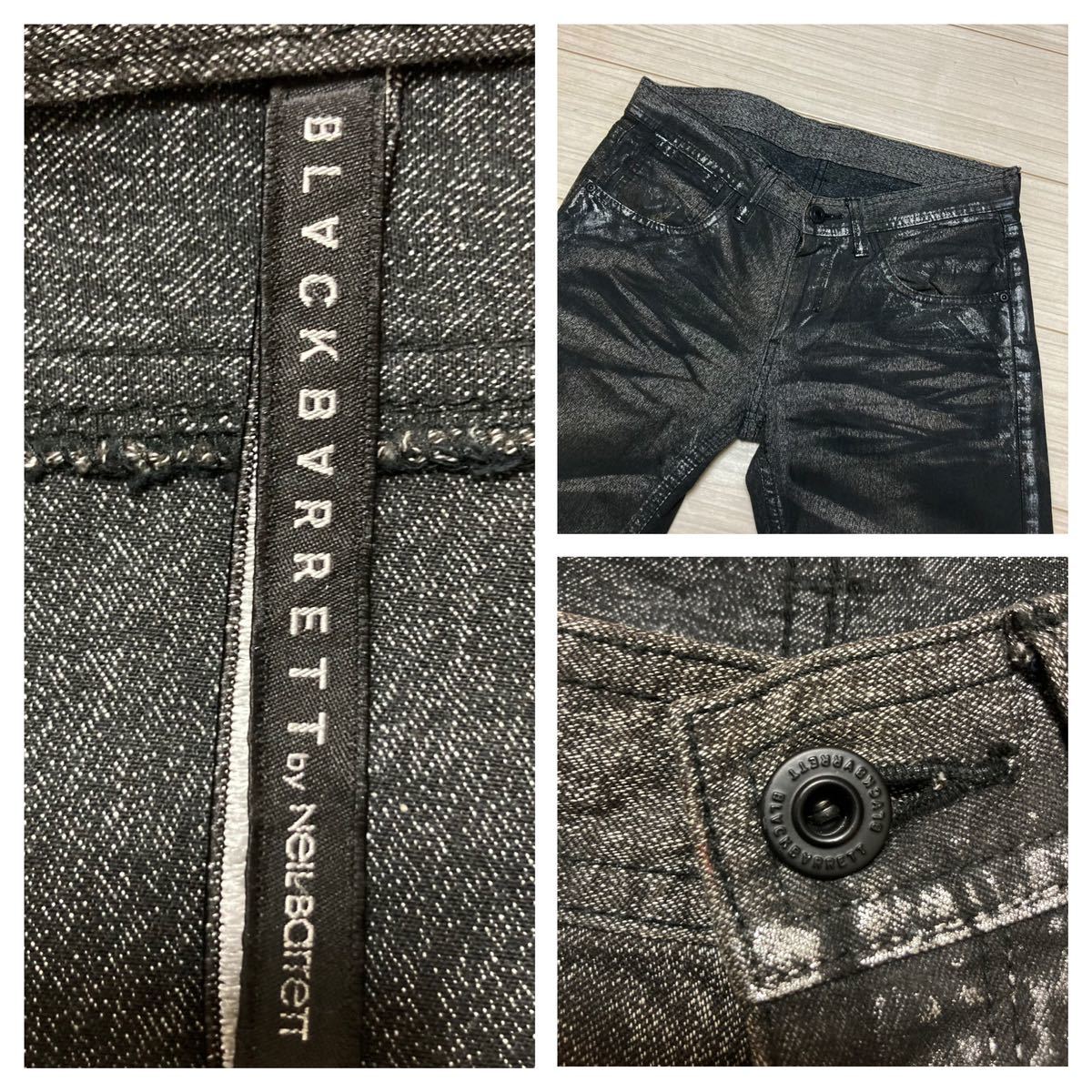 美品 ブラックバレット ニールバレット シルバーコーティング デニム