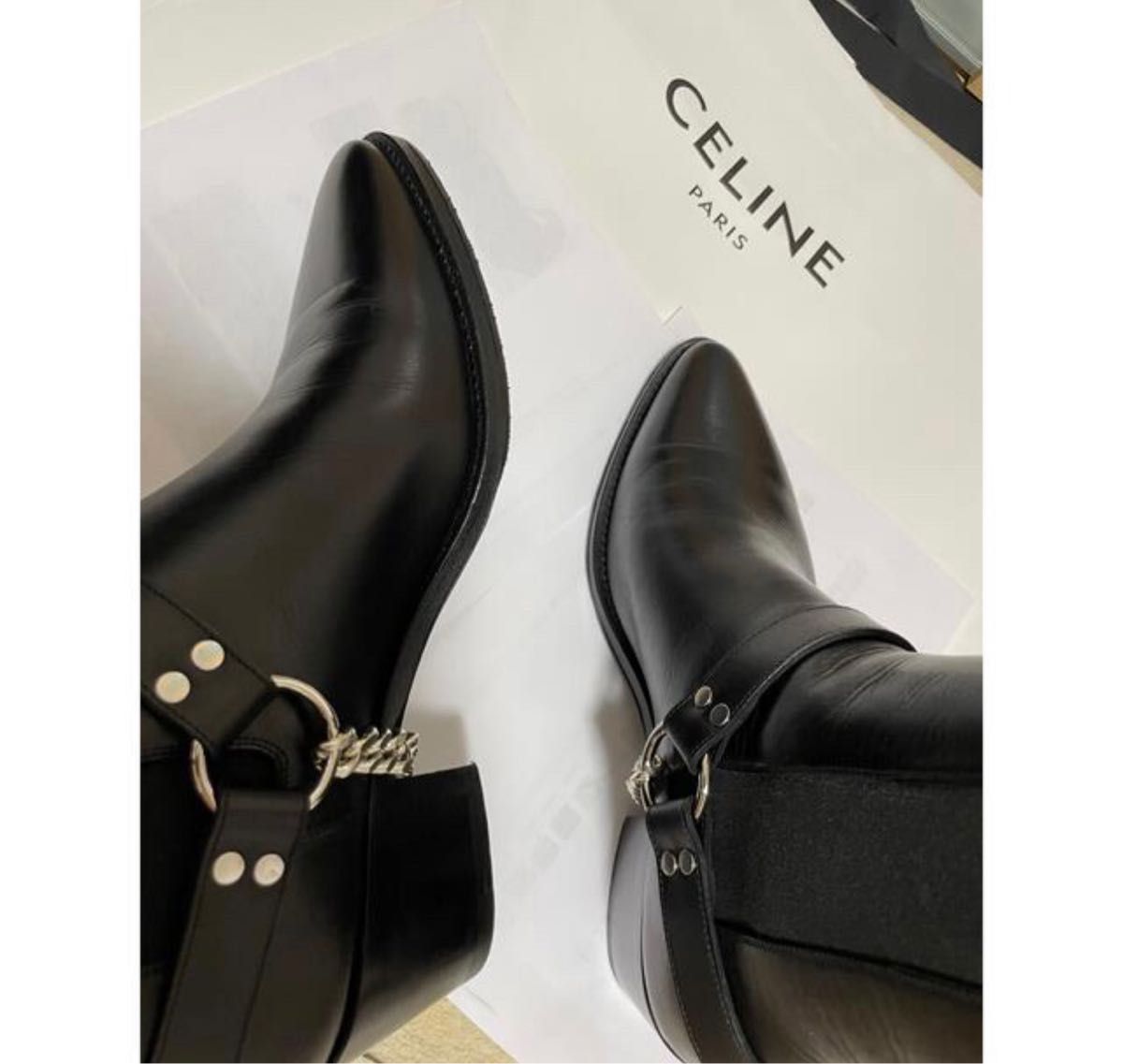 CELINE セリーヌ カマルグバイカーチェルシーブーツ 登坂広臣｜Yahoo