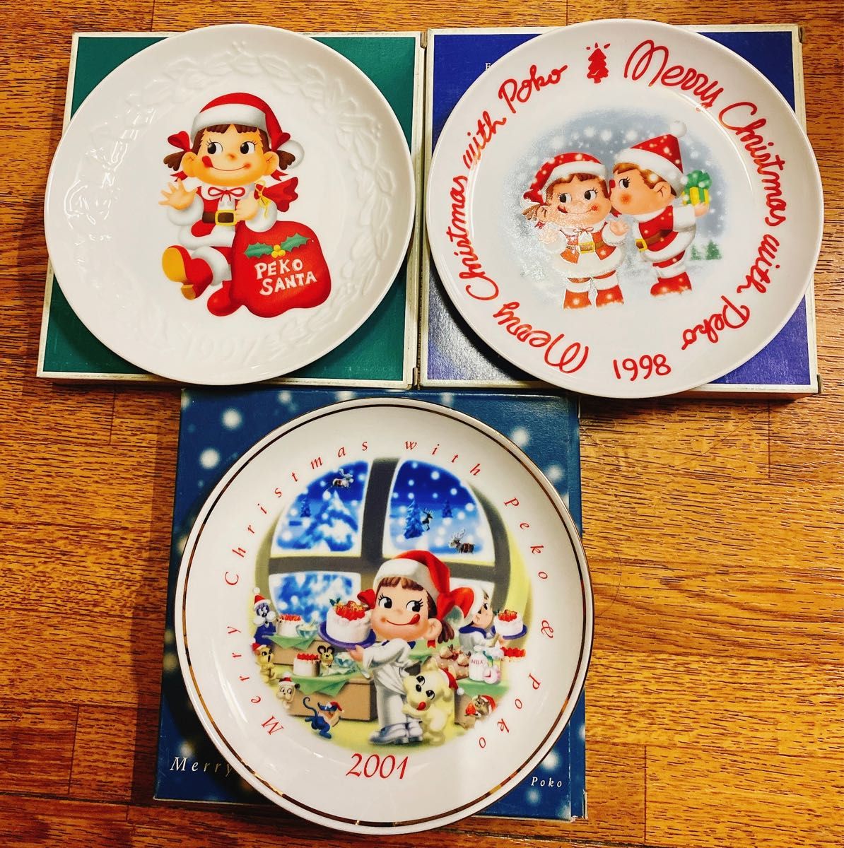 不二家 ペコちゃん ポコちゃん クリスマスプレート レアあり 25枚