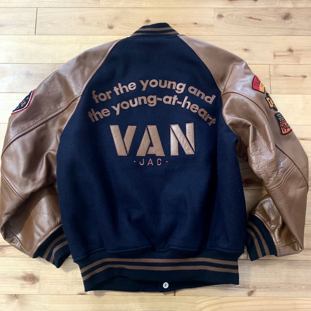 美品 VAN JAC プレミアムスタジャン サイズL L 水牛革レザー