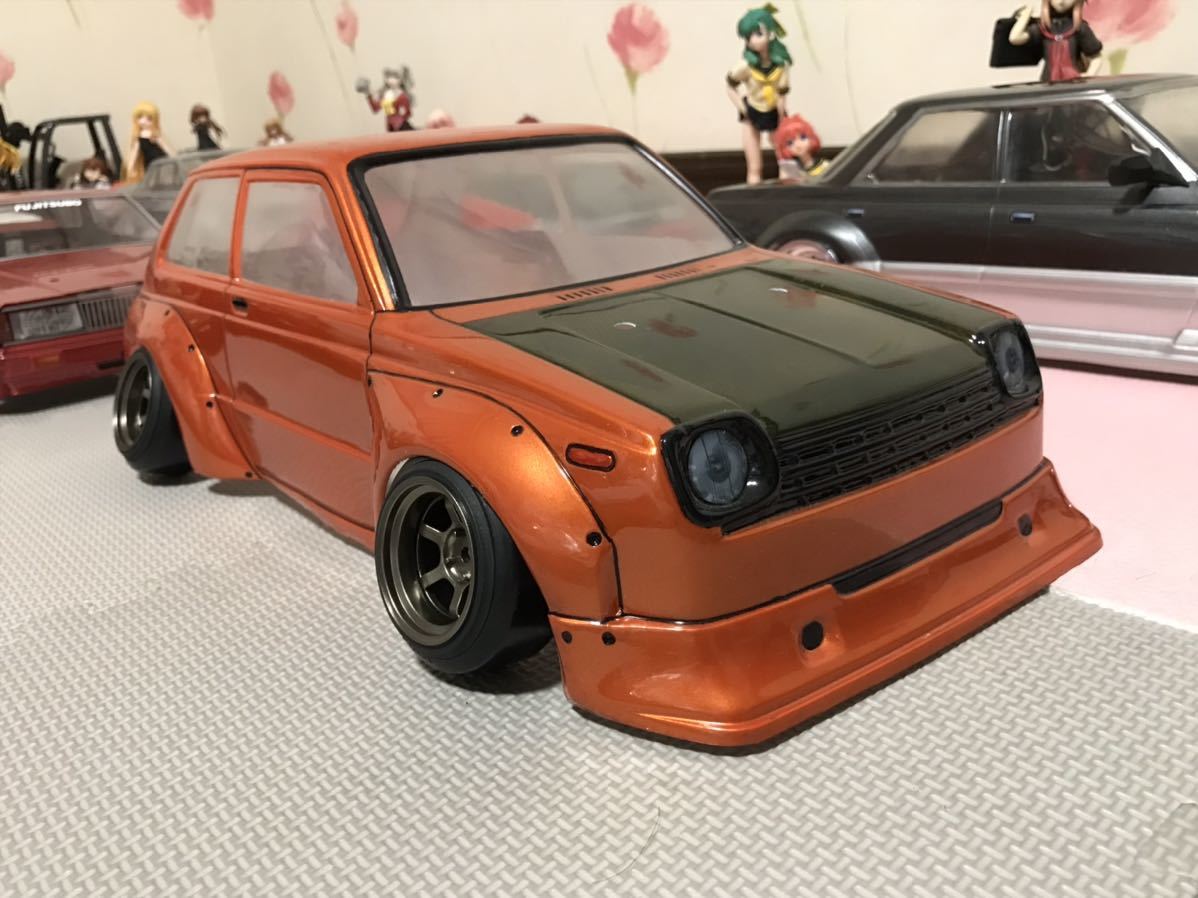 送料無料 1/10 トヨタ スターレット KP61 街道レーサー ラジコンボディ