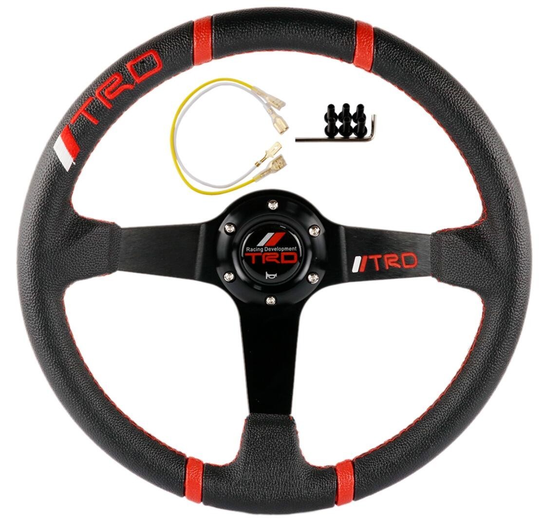 Yahoo!オークション - 新品 トヨタ TRD ステアリング 高品質 350MM デ