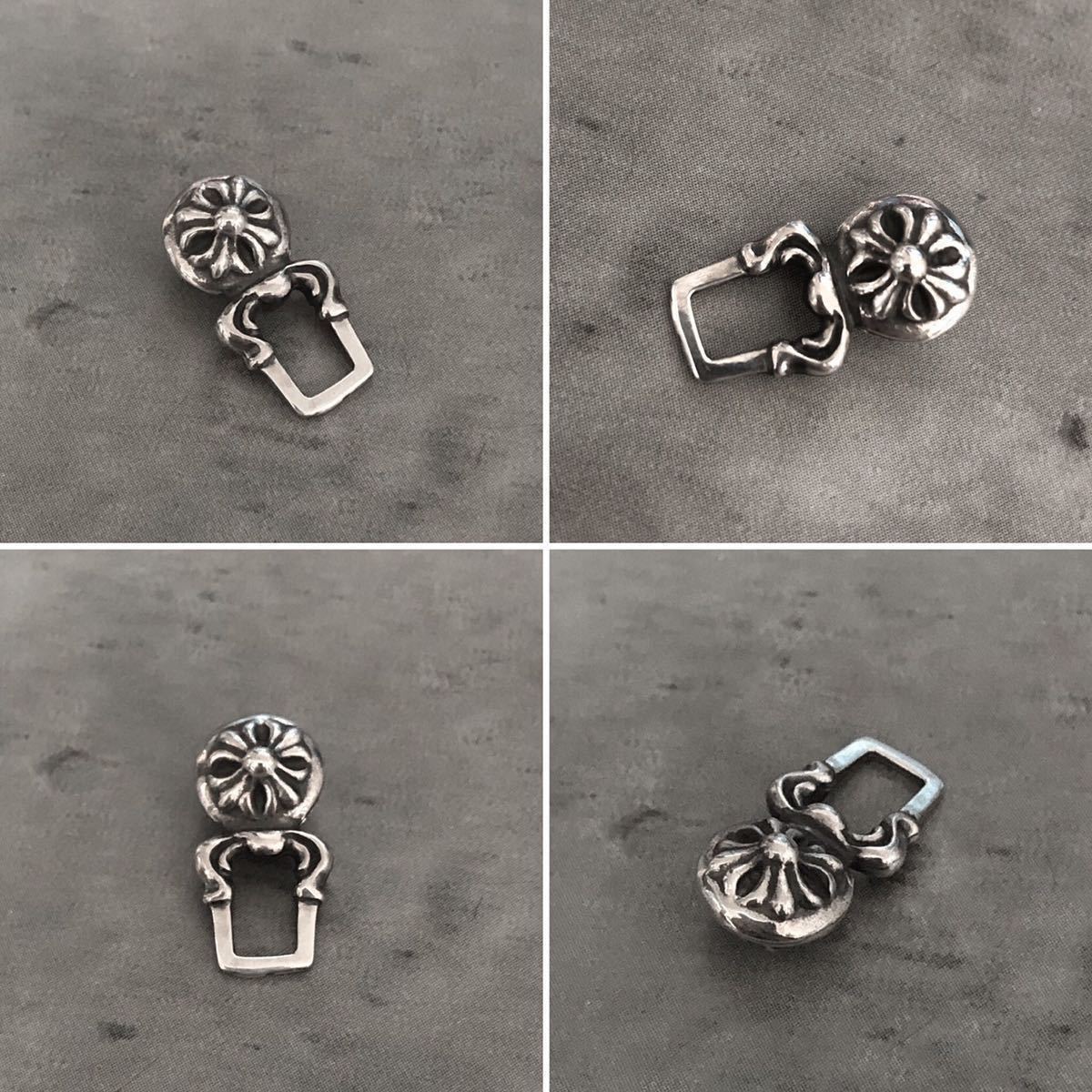 シルバー925 クロスボール カスタム ファスナー ジップ チャーム 修理