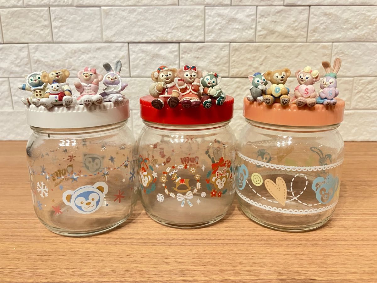 ダッフィー&フレンズ 紅茶 空き瓶 3点セット ディズニーシー