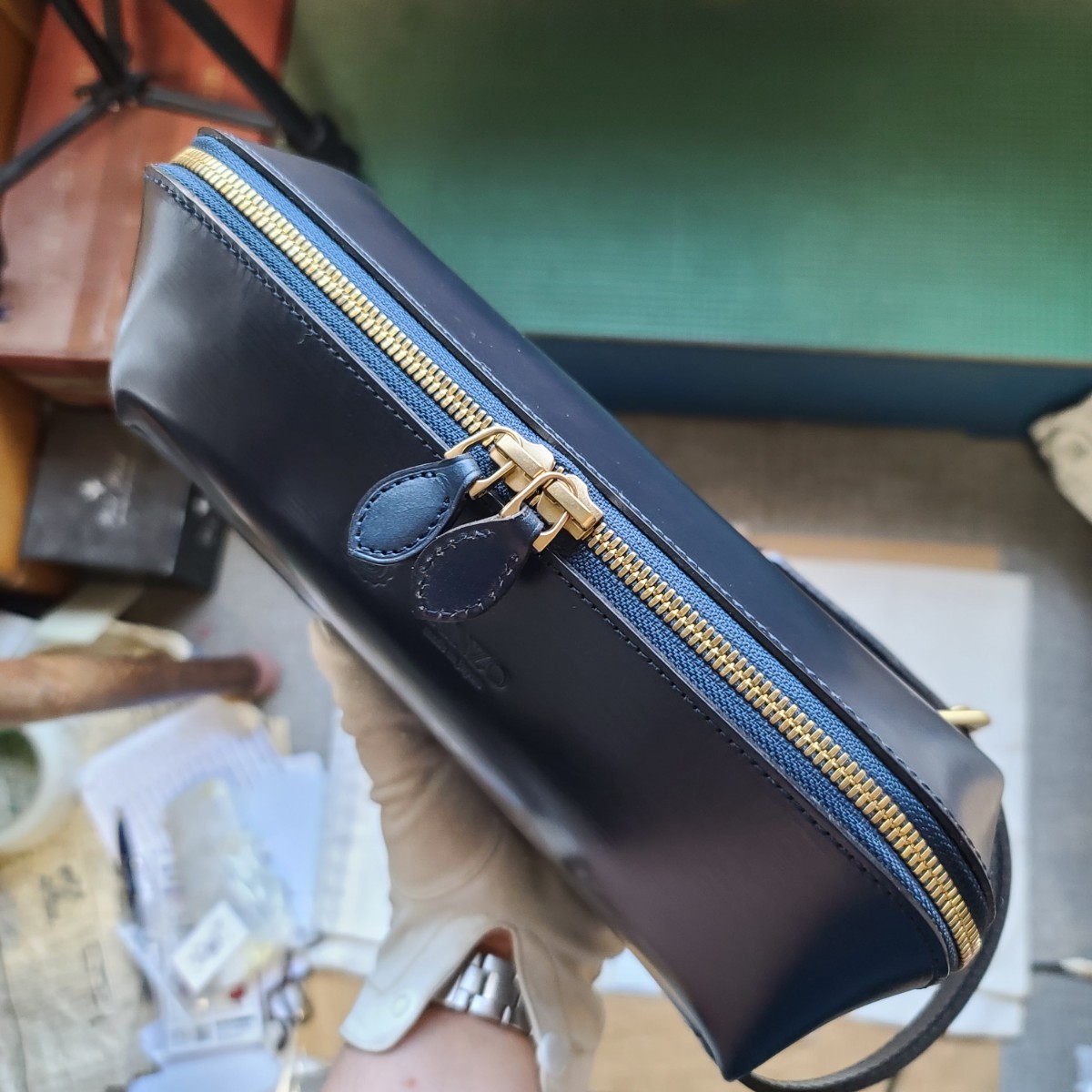 交渉可 GANZO ガンゾ ブライドルレザー セカンドバッグ 鞄 バッグ