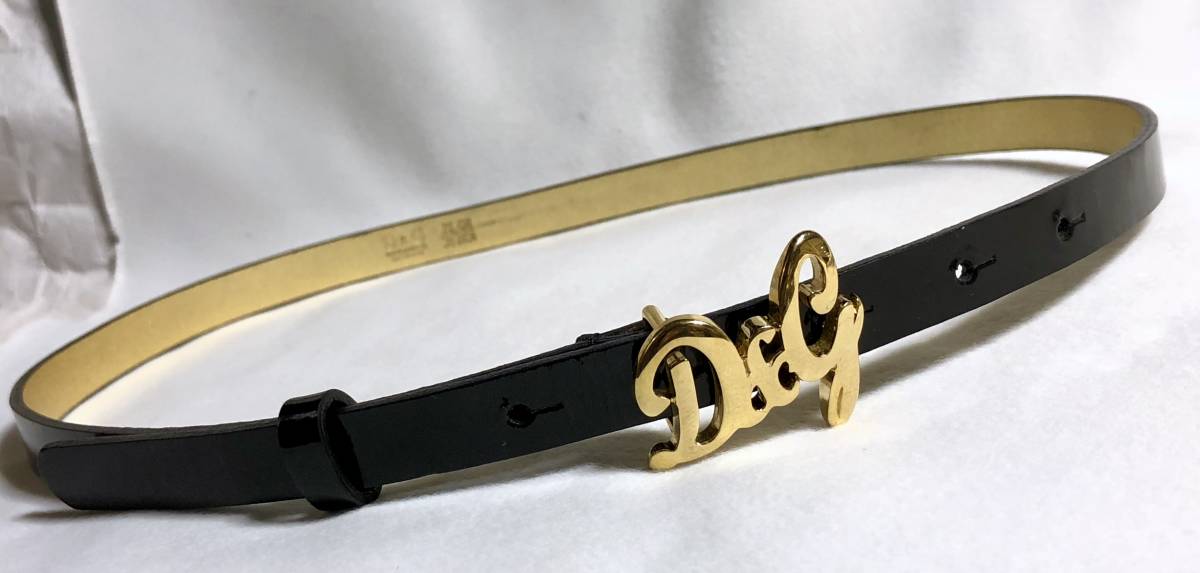 ドルチェ＆ガッパーナ D&G ロゴ ゴールド金具 ベルト ドルガバ 楽天