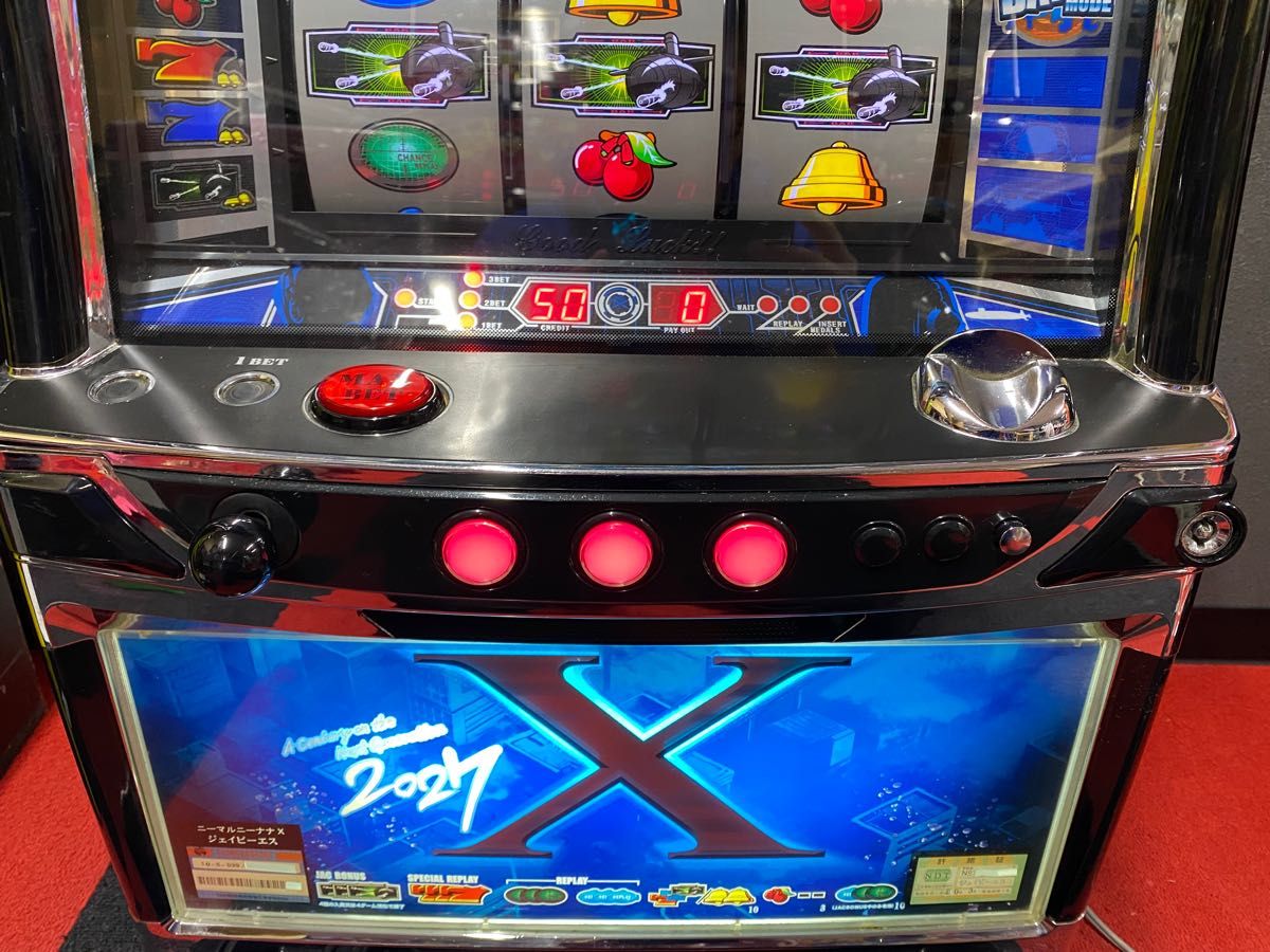 激レア パチスロ 実機 2027X コイン不要機 西濃運輸支店止め本州送料