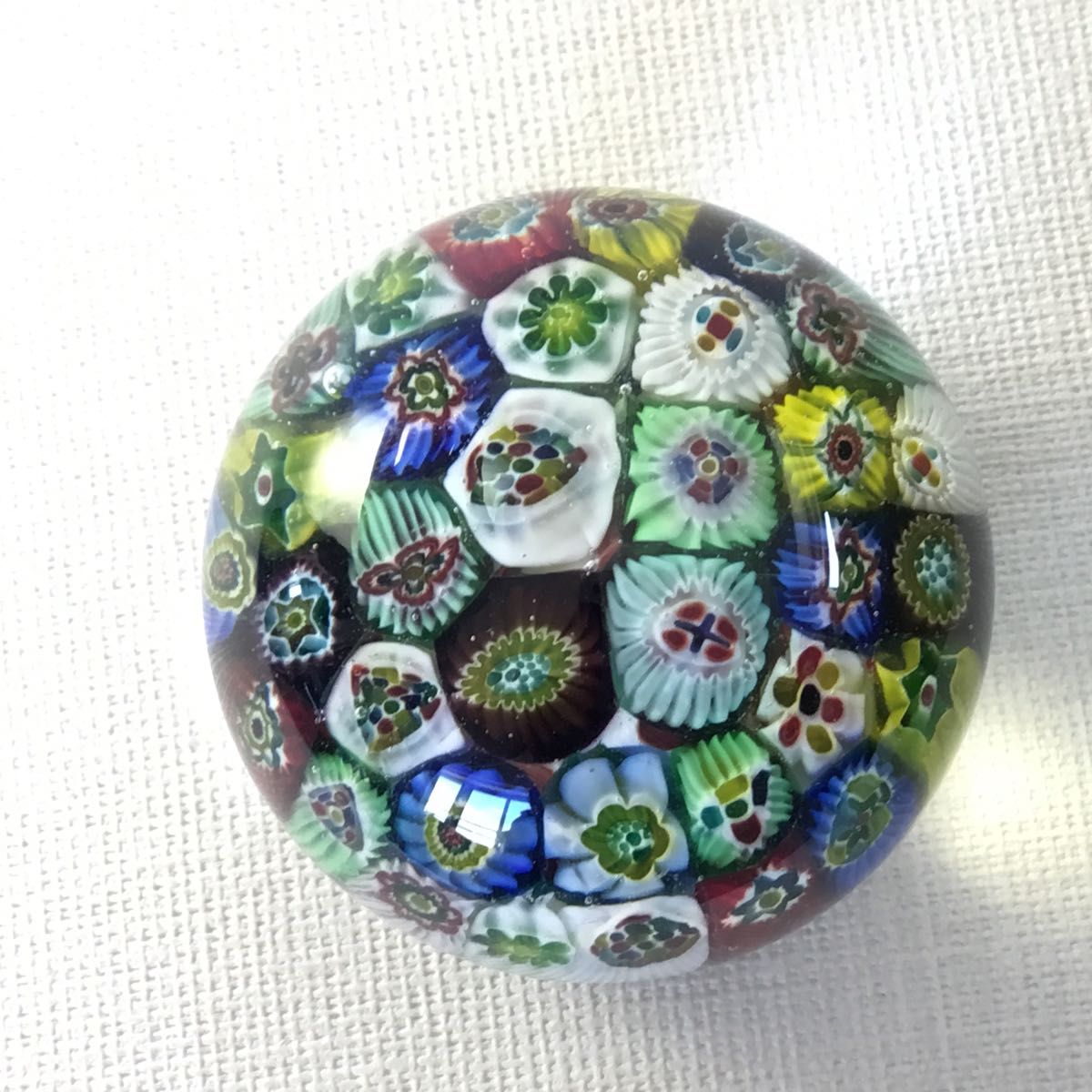 ミルフォオリ ムラーノ ボヘミア ガラスペーパーウェイト 文鎮