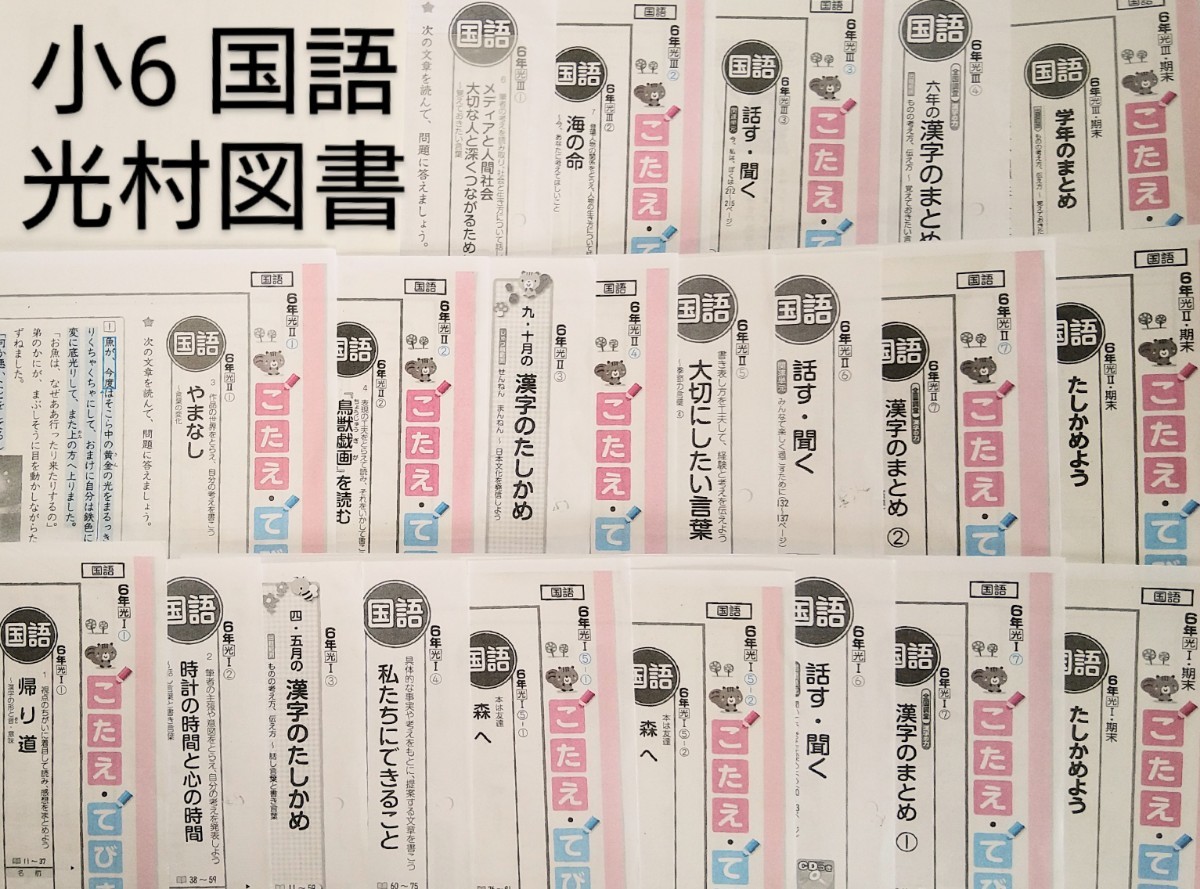 小6 国語 光村図書 2022年 ぶんけい 小学校 6年生 2021 カラーテスト