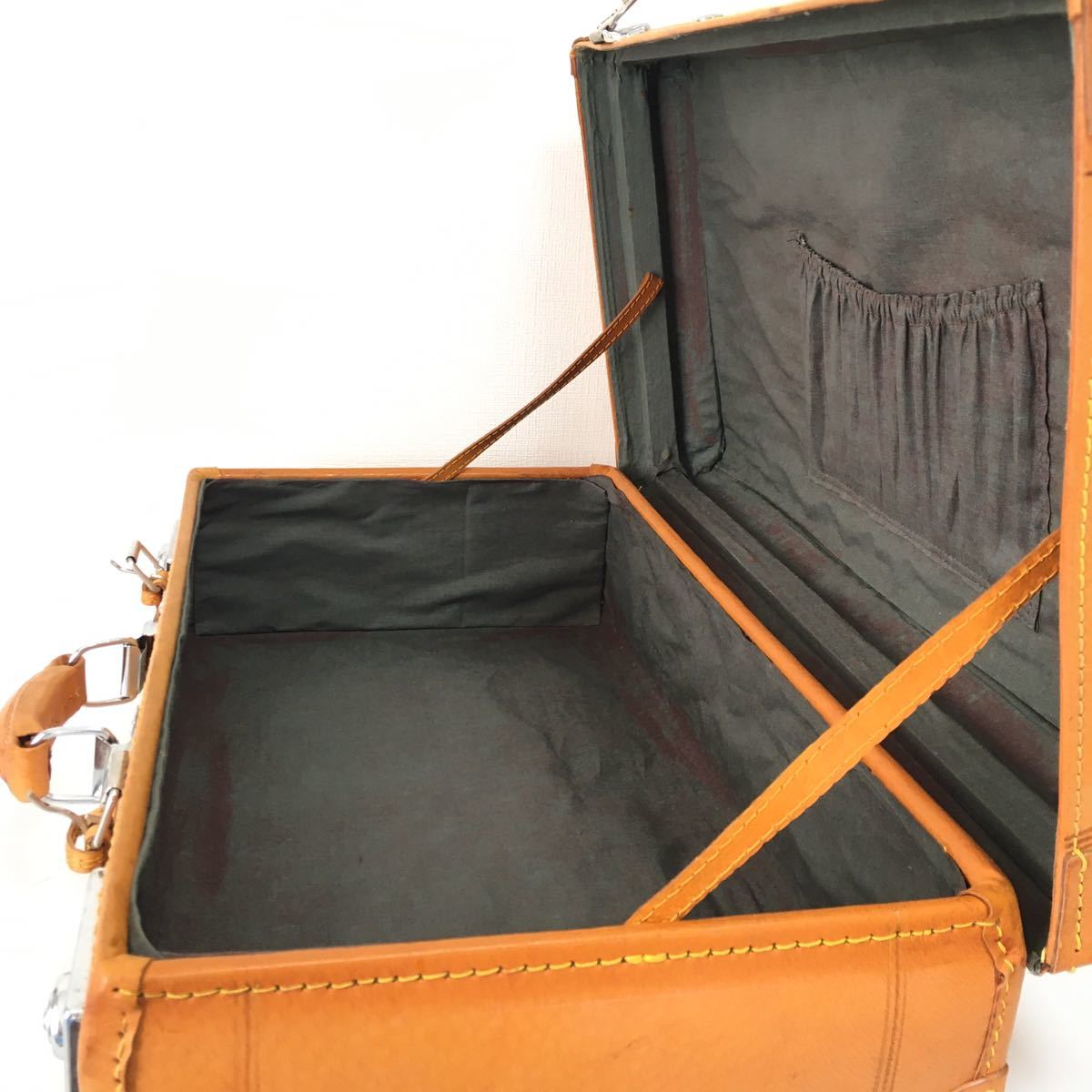 本革レザーアンティークトランク アタッシュケース旅行鞄レザー革