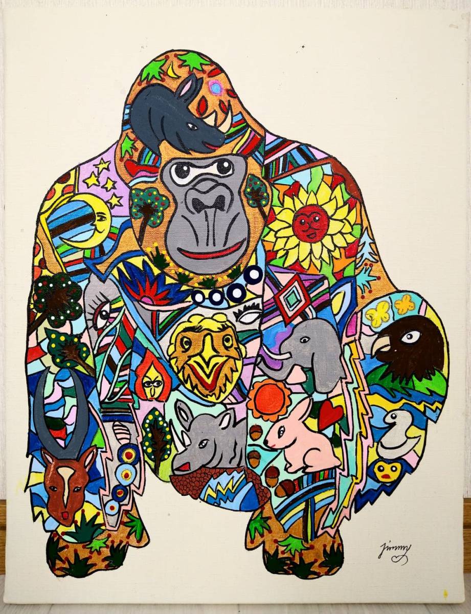 Yahoo!オークション - 【F6号】ジミー大西【アフリカ】手描き作品/肉筆