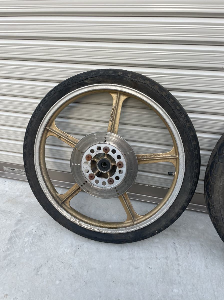 送料込 AR80 ホイールセット 中古品 Kawasaki カワサキ AR50｜Yahoo