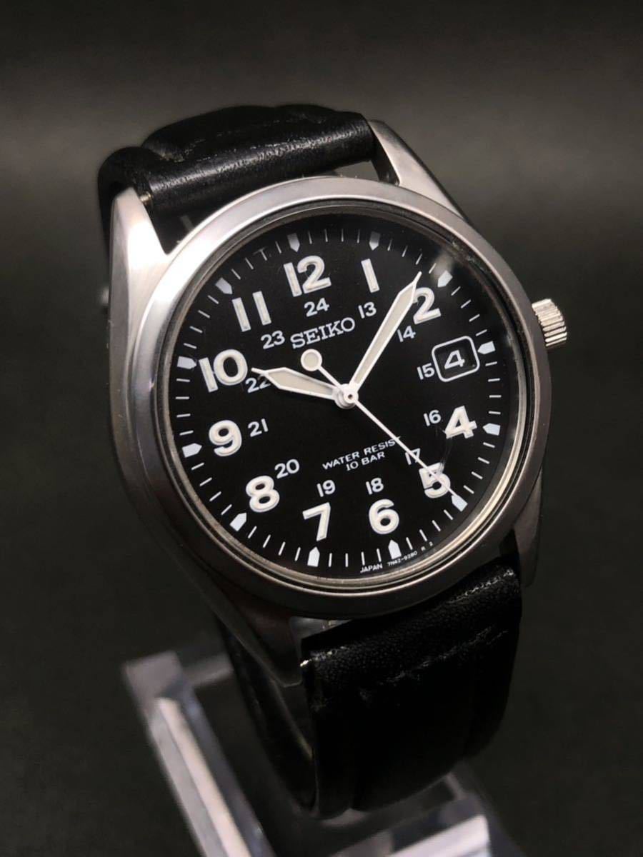 希少 名品セイコー/ミリタリー【SEIKO/Military】ブラックダイヤル