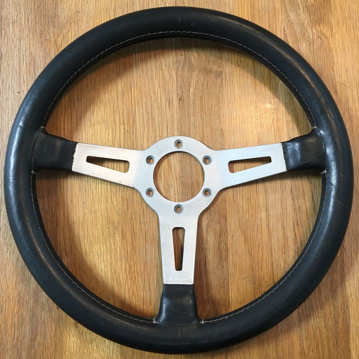 ABARTH アバルト レザー ステアリング ハンドル φ35㎝ イタリア製