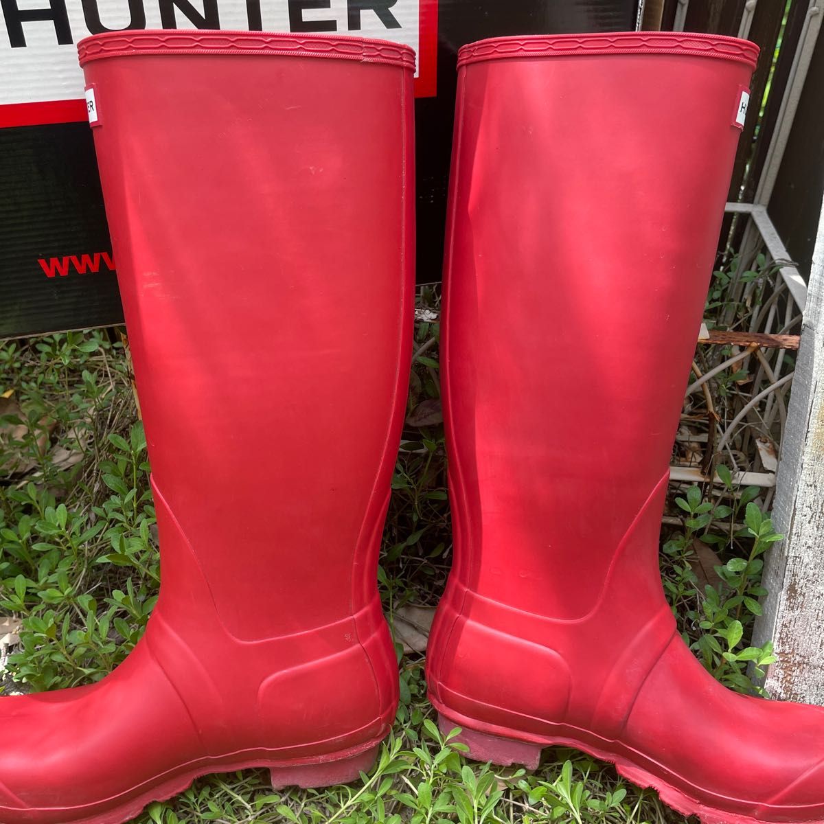 ハンター HUNTER レインブーツ 長靴レッド赤 EU38 24cm箱有り｜Yahoo