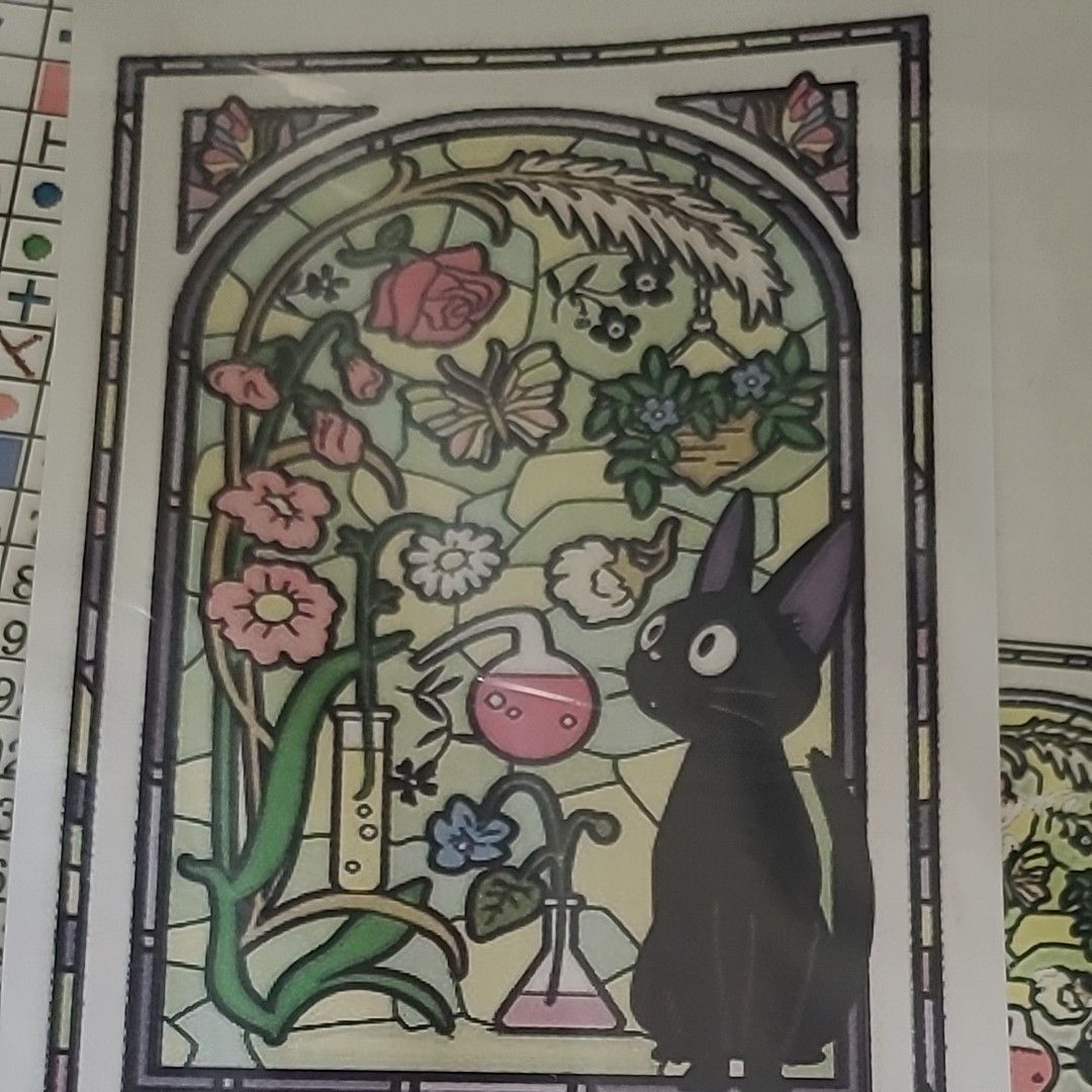 ☆ジブリ美術館限定 魔女の宅急便 ジジ ステンドグラス 黒猫ジジ 1点物
