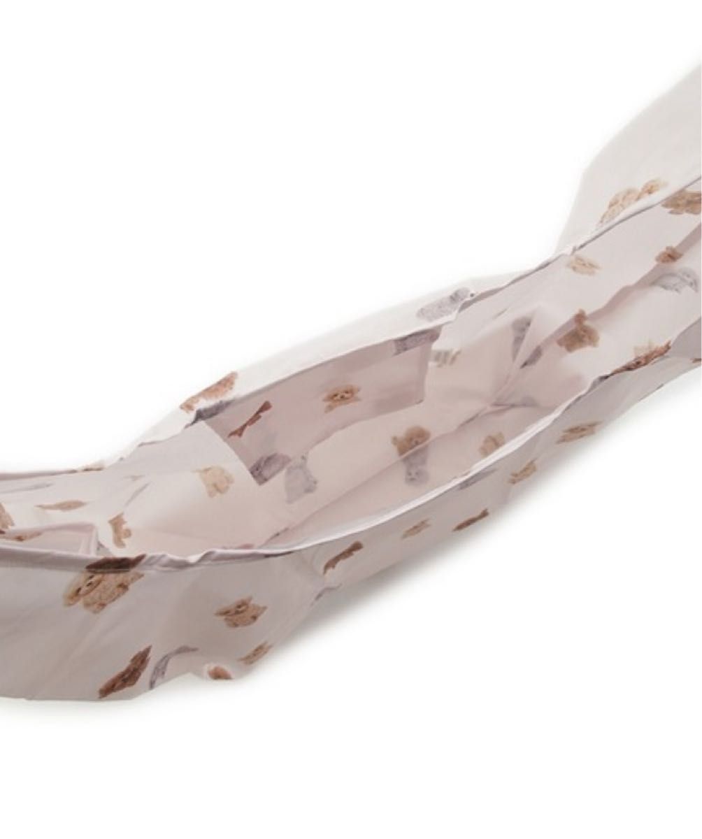 ジェラートピケ トイプードル柄エコバッグ ピンク＆グレー｜Yahoo