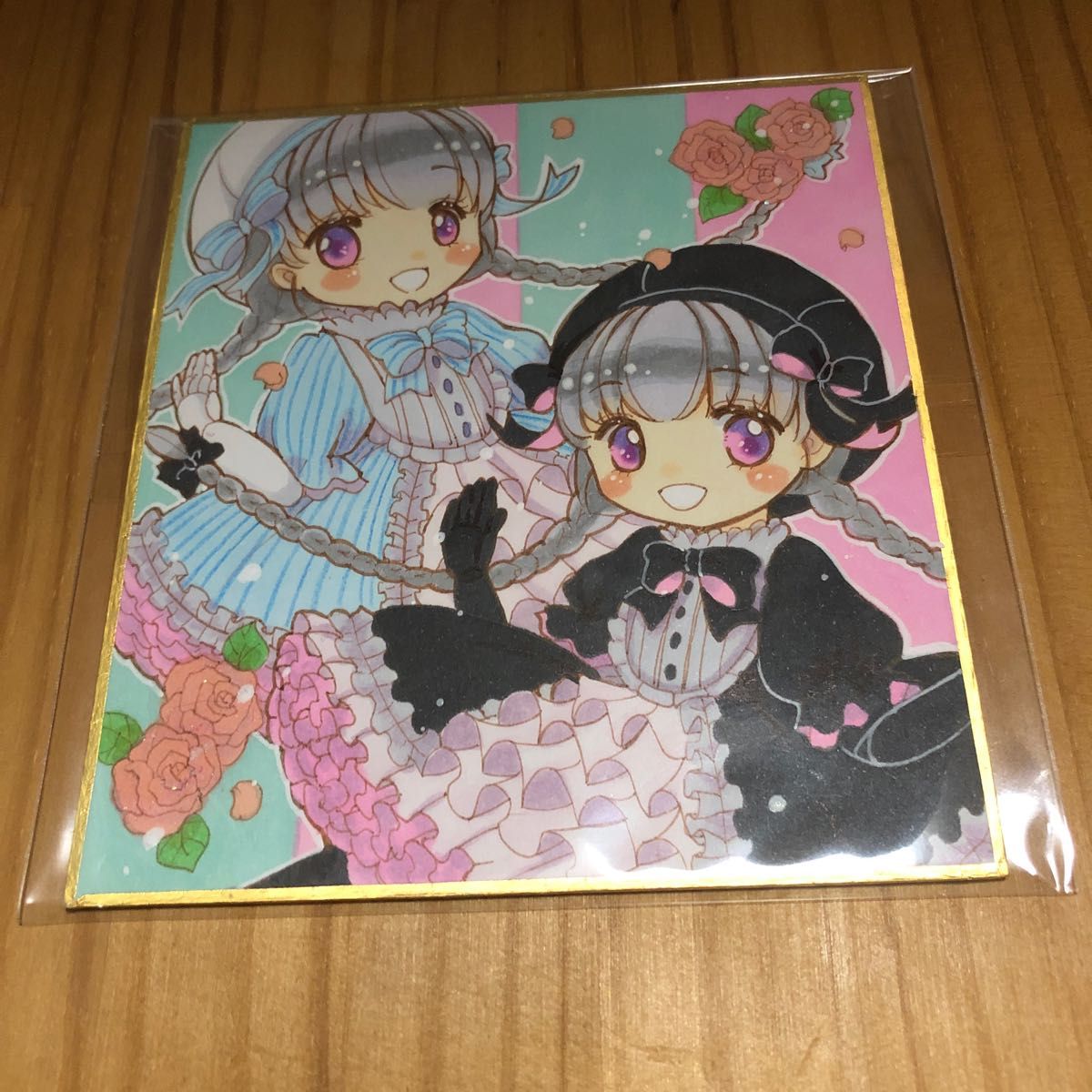 イラスト原画 小色紙 2人｜Yahoo!フリマ（旧PayPayフリマ）