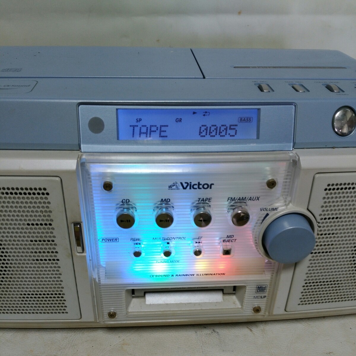 送料無料(2M1432)Victor ビクター CDラジカセ MDラジカセ RC-Z1MD-W