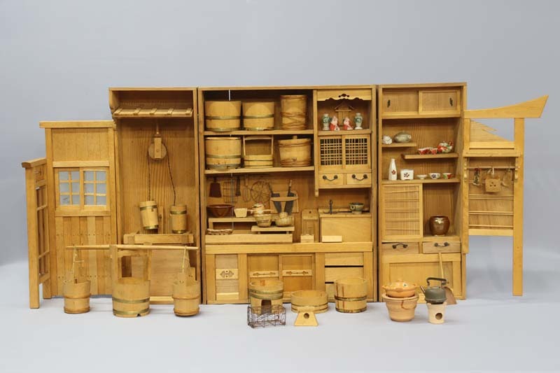 □即決□ 大型 114x49cm 水屋道具 大正～昭和初期 □ ミニチュア 台所