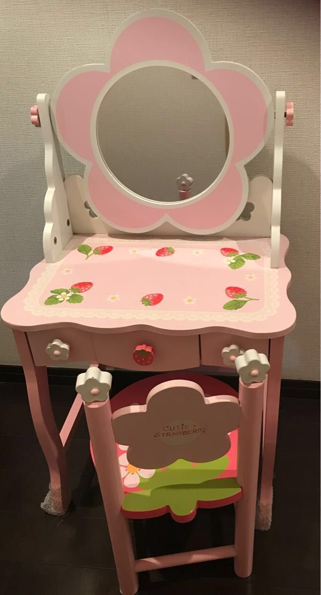 マザーガーデン 野いちご 木製 机椅子セット ドレッサー 野苺 スイート
