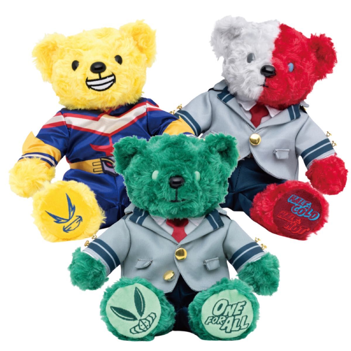 僕のヒーローアカデミア セブンネット限定 ベア 熊 ぬいぐるみ 3体