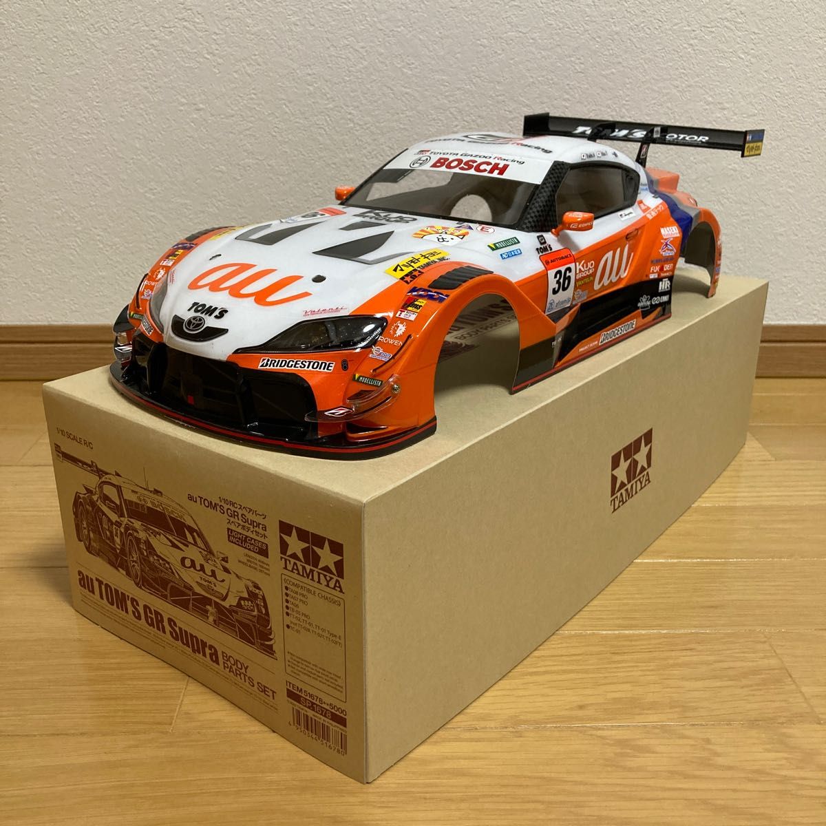 タミヤ 1/10 ボディ au TOM'S GR Supra SP1678 スープラ 塗装済み