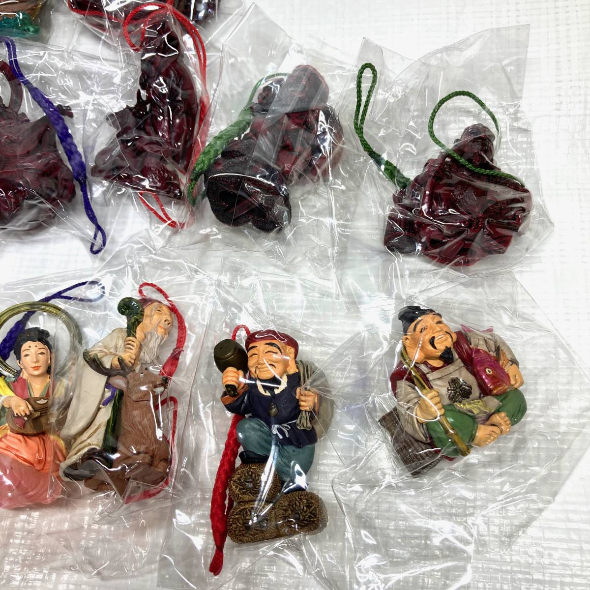 即決 送料無料 激レア 海洋堂 福神根付 天然色 カラー 宝船 全16個