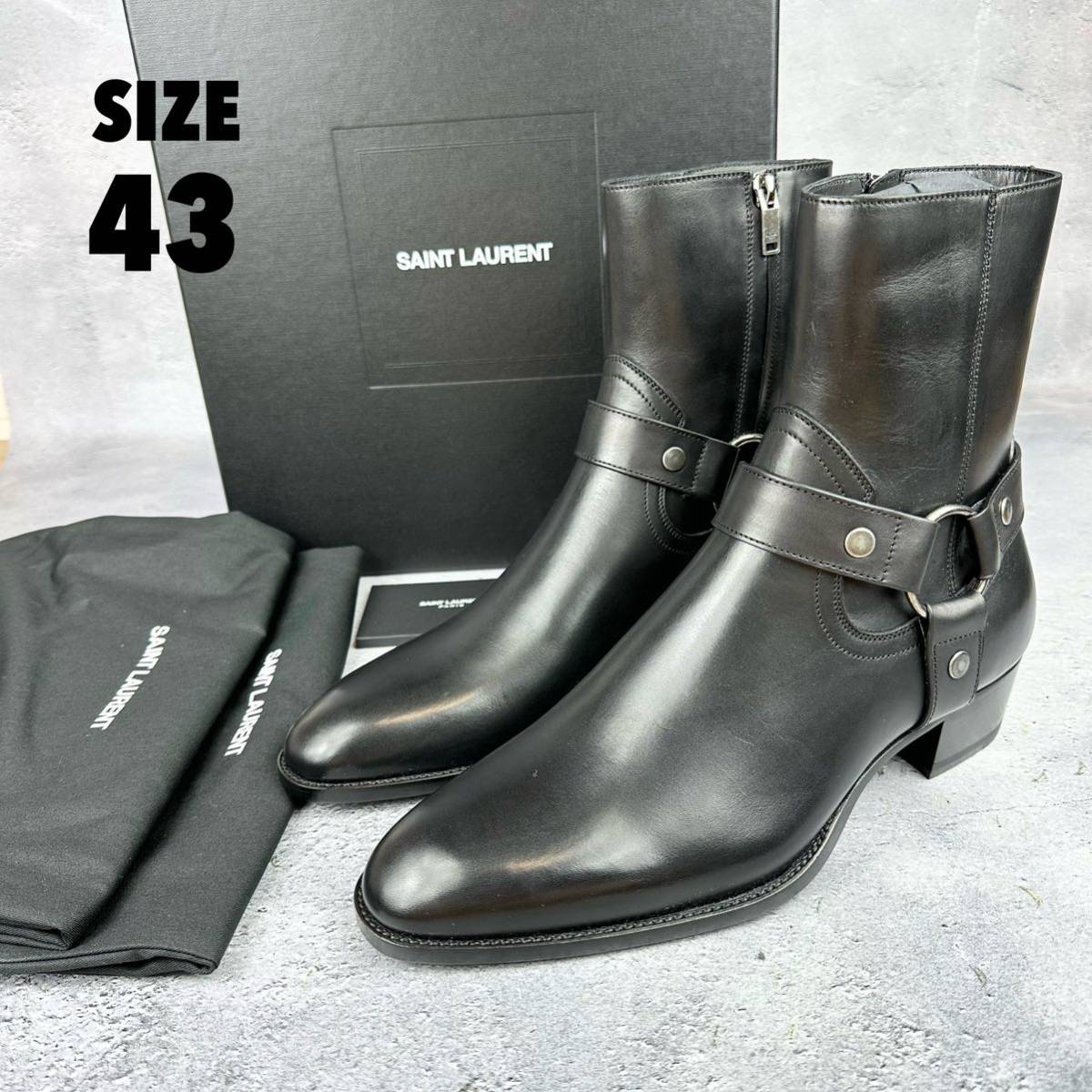 新品 SAINTLAURENT ワイアット ハーネスブーツ サンローラン 43｜Yahoo