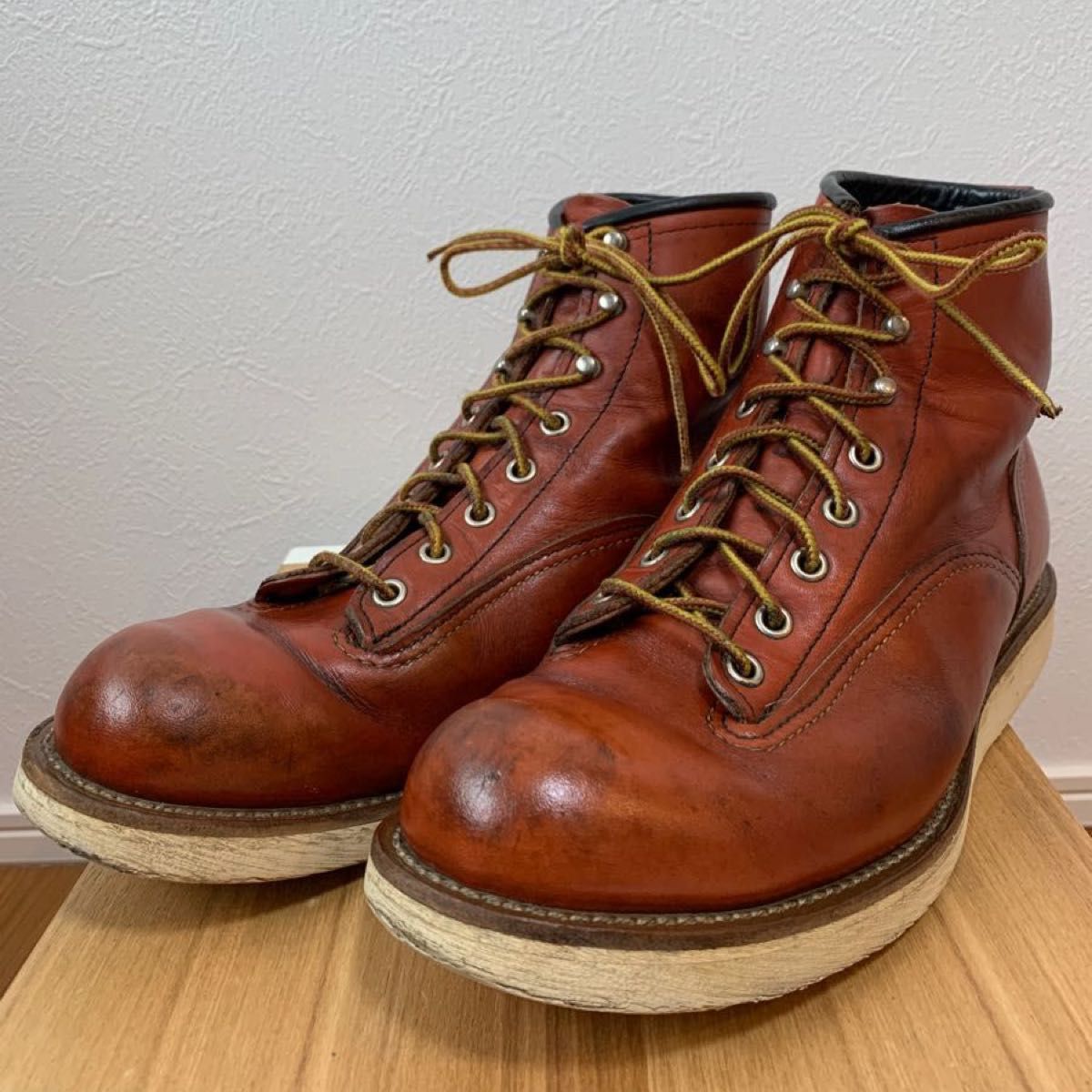 廃盤】 レッドウィング REDWING ラインマン ブーツ 靴 赤茶 2907
