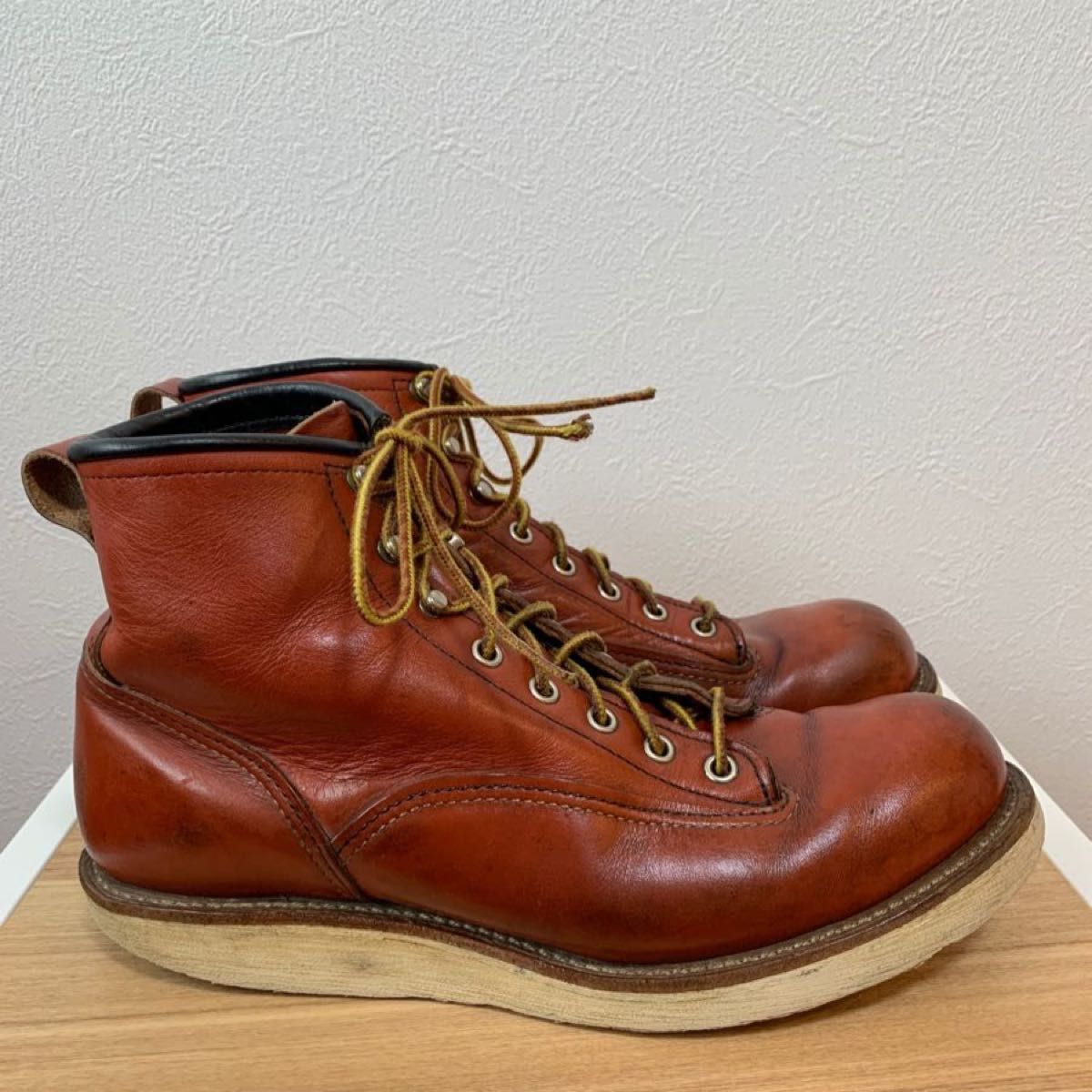 廃盤】 レッドウィング REDWING ラインマン ブーツ 靴 赤茶 2907