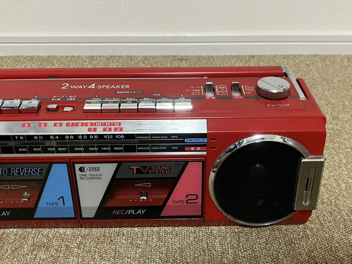 G227-② 送料無料 昭和レトロ SHARP/シャープ『QT-Y2 ダブルラジカセ
