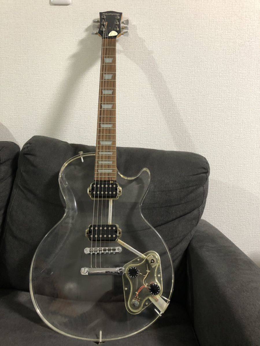 Yahoo!オークション - ギター レスポール スケルトン アクリル 透明 フ