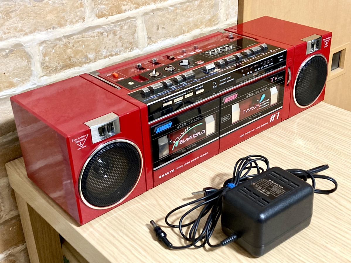 Yahoo!オークション - SANYO サンヨー MR-FF7(R) ラジカセ 赤 ダブルカ