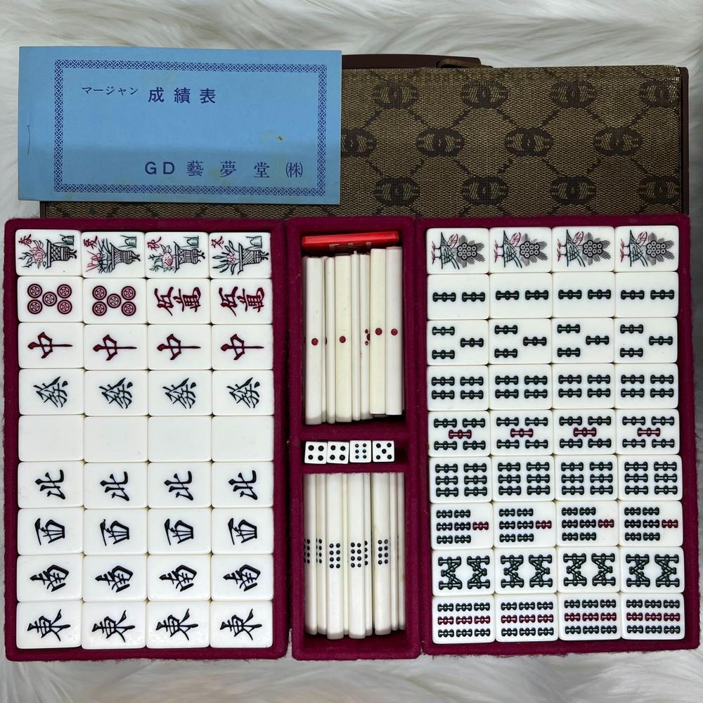 希少】ミズノ丸一 天山 高級麻雀牌 赤ドラ丸一刻印 三羽一