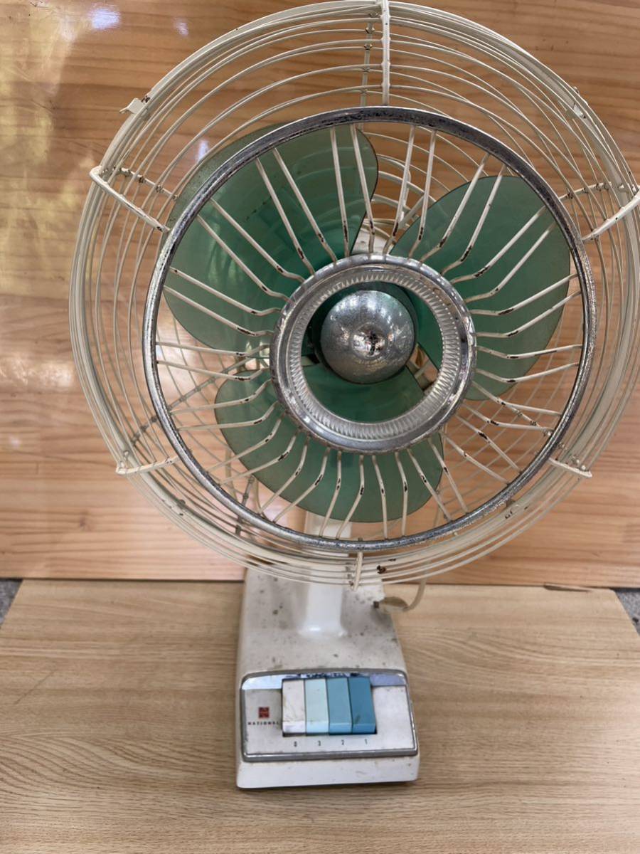 Yahoo!オークション - 通電・動作未確認 National 昭和レトロ 扇風機